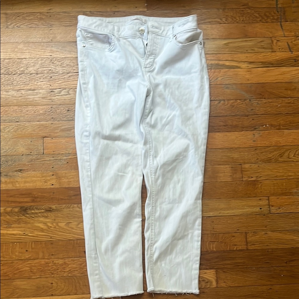Lauren conrad croped White Jeans
